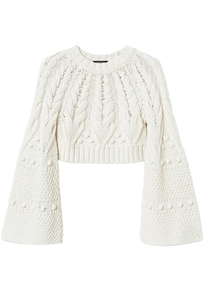 TWINSET wool cropped sweater - White