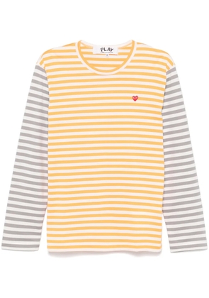 Comme Des Garçons Play striped T-shirt - Orange