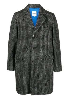 ASPESI Franz single-breasted bouclé coat - Black