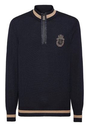 Billionaire logo-embroidered jumper - Blue