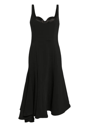 Viktor & Rolf corset-style midi wool dress - Black
