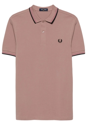 Fred Perry logo-embroidered cotton polo shirt - Pink