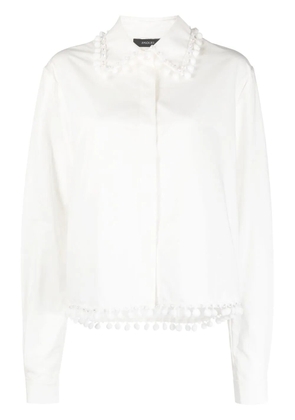 ANOUKI embellished long-sleeve shirt - White