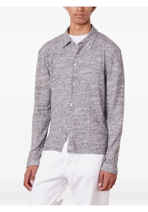 Officine Generale Bryan speckled long-sleeve shirt - Grey
