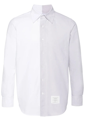 Thom Browne colour-block cotton shirt - Grey