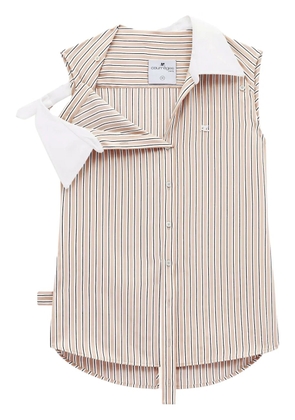 Courrèges striped shirt - Brown