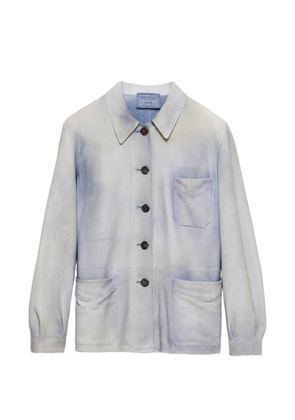Prada suede caban jacket - Blue