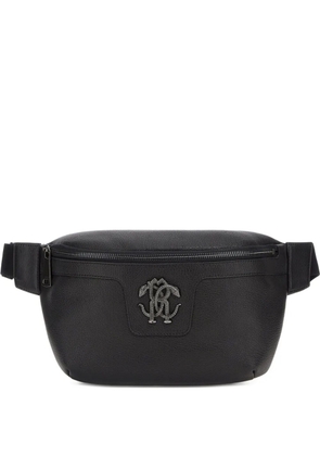 Roberto Cavalli logo-appliqué belt bag - Black