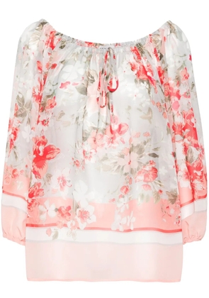 ERMANNO FIRENZE floral-print crepe blouse - Grey