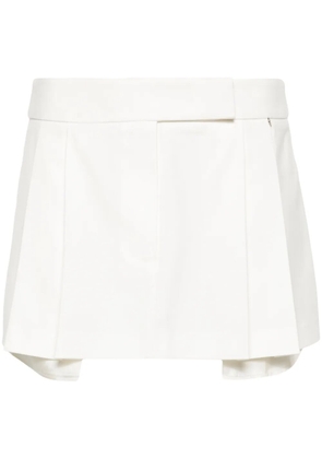 NISSA low-rise pleated miniskirt - White