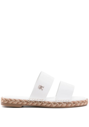 Tommy Hilfiger logo-plaque leather espadrilles - Neutrals