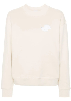 Patou JP-appliqué organic-cotton sweatshirt - Neutrals