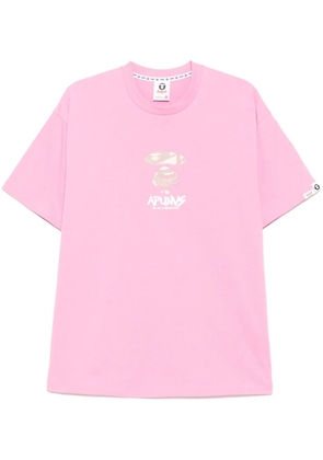 AAPE BY *A BATHING APE® logo-print T-shirt - Pink