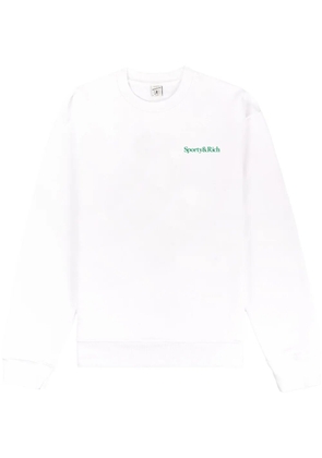 Sporty & Rich Drink More Water cotton sweatshirt - White