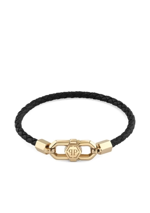 Philipp Plein leather clasp bracelet - Gold