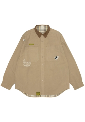 AAPE BY *A BATHING APE® logo-embroidered shirt - Neutrals