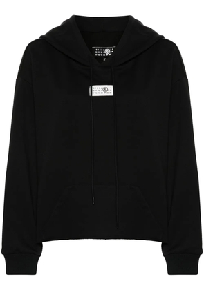 MM6 Maison Margiela numbers-patch hoodie - Black
