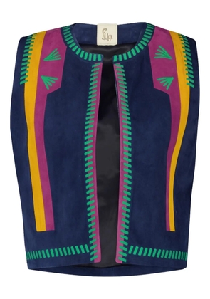 PAULA Pansy Estate waistcoat - Blue