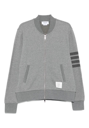 Thom Browne three-stripe zip-up sweatshirt - Grey