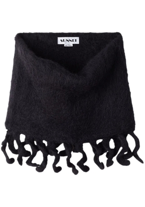 Sunnei fringe-detailing scarf - Black