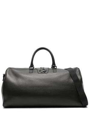 Roberto Cavalli RC-plaque leather holdall bag - Black