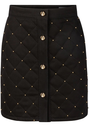 Nina Ricci studded quilted cotton skirt - Black
