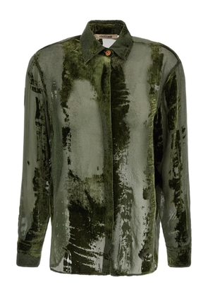 Roberto Cavalli velvet-print shirt - Green