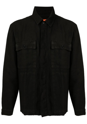 Osklen logo-patch cotton shirt - Black