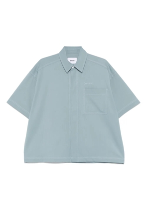 Bonsai contrast-stitching shirt - Blue