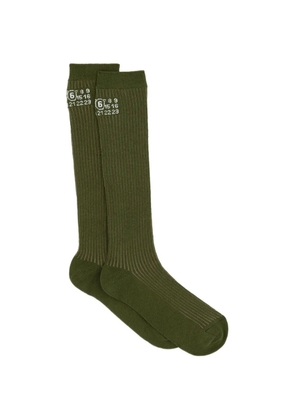 MM6 Maison Margiela logo-detail socks - Green