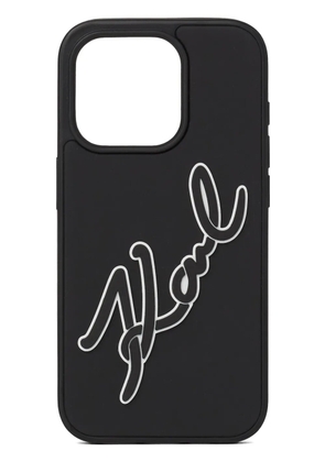 Karl Lagerfeld Signature iPhone 16 Pro Max case - Black