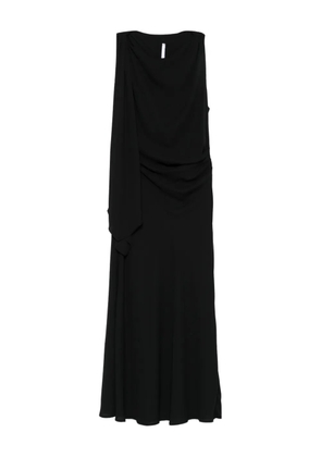 IMPERIAL draped cowl-neck midi dress - Black