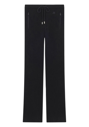Courrèges iconique rib knit trousers - Black