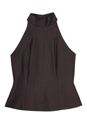 REMAIN halter neck button top - Brown