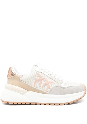 PINKO Love Birds-appliqué sneakers - Neutrals