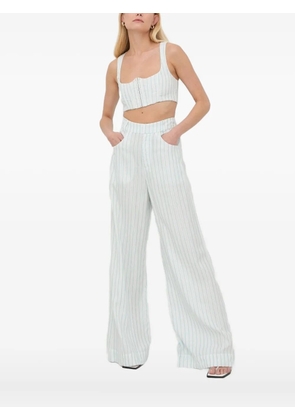 For Love And Lemons Skyler striped corset top - Blue