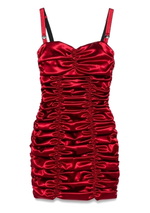 Dolce & Gabbana draped satin minidress - Red