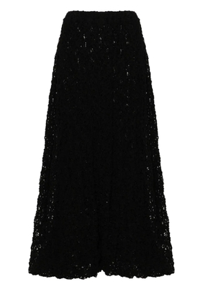 Jil Sander lace-embroidered midi skirt - Black