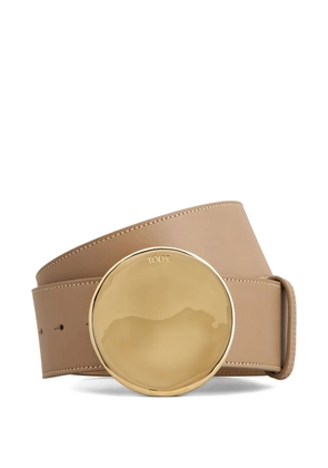 Tod's circular-buckle leather belt - Brown