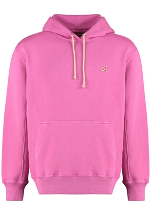 Autry logo-appliqué hoodie - Pink