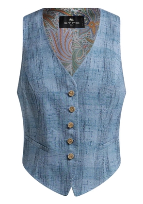ETRO slub waistcoat - Blue