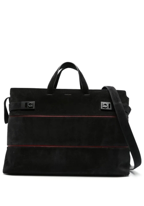 Ferragamo Pre-Owned Gancini-plaque tote bag - Black