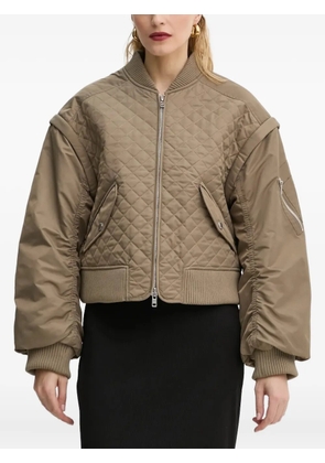 STAND STUDIO quilted bomber jacket - Brown