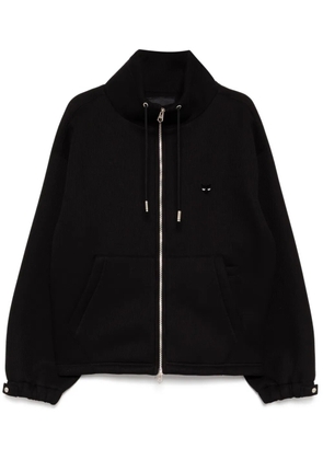 ZZERO BY SONGZIO panther waffle zip-up jacket - Black