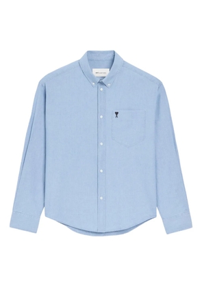AMI Paris Ami de Coeur embroidered shirt - Blue