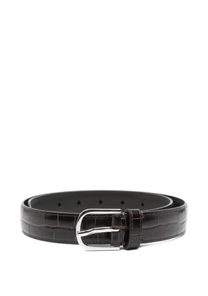 TOTEME crocodile-embossed leather belt - Brown