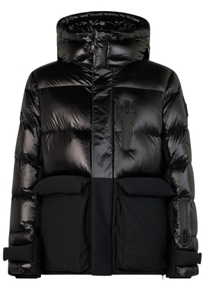 Moose Knuckles panelled hooded jacket - Black