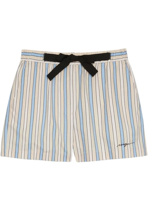 MSGM striped shorts - Blue