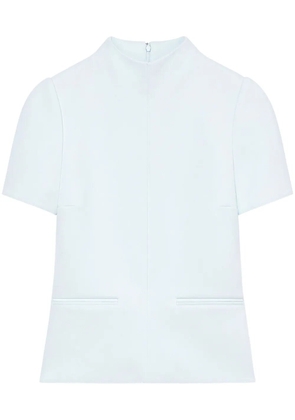 Courrèges high-neck twill T-shirt - Blue