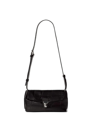 LEMAIRE small Gear croco-embossed shoulder bag - Black
